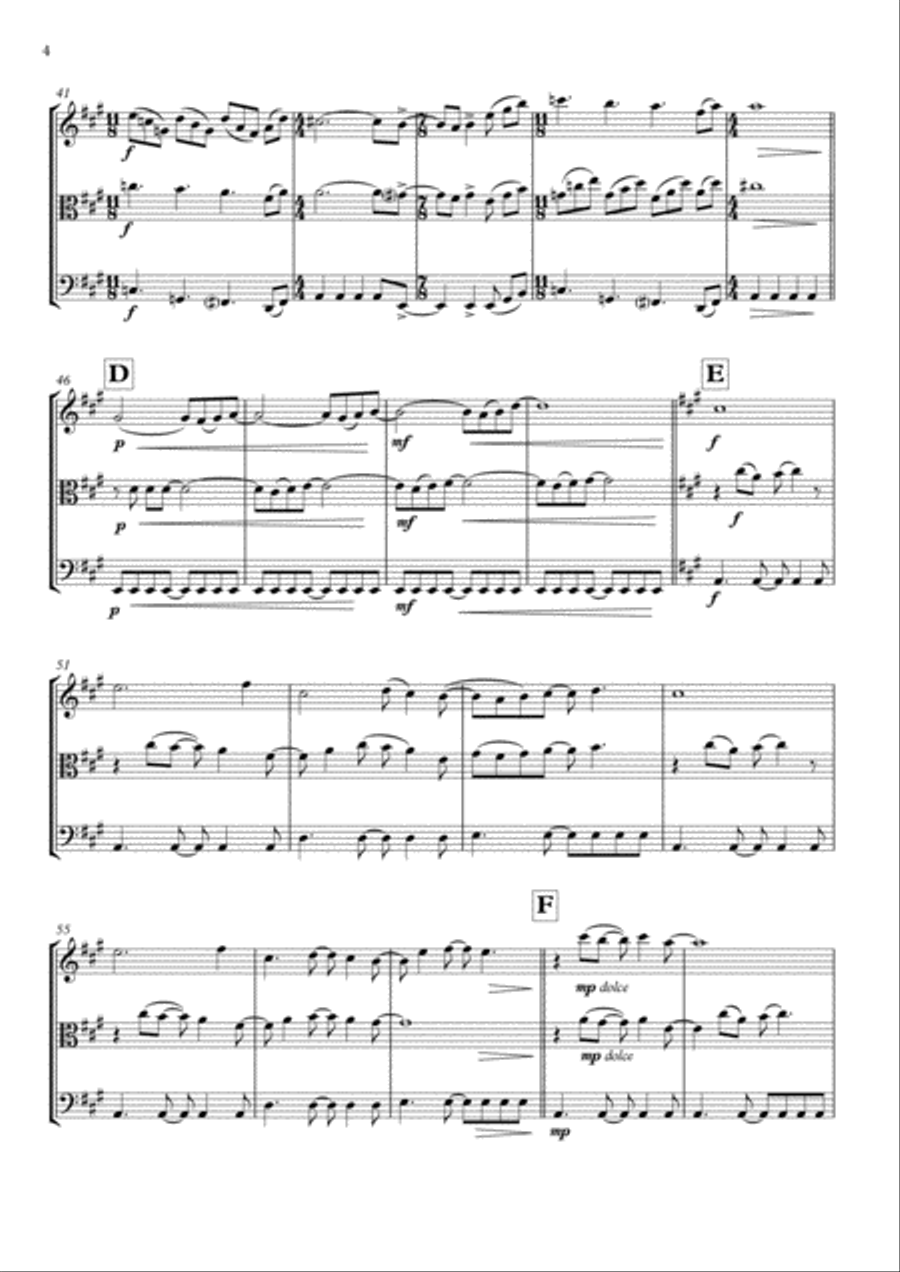 Here Comes The Sun Here Comes The Sun String Trio scores gallery preview page 4