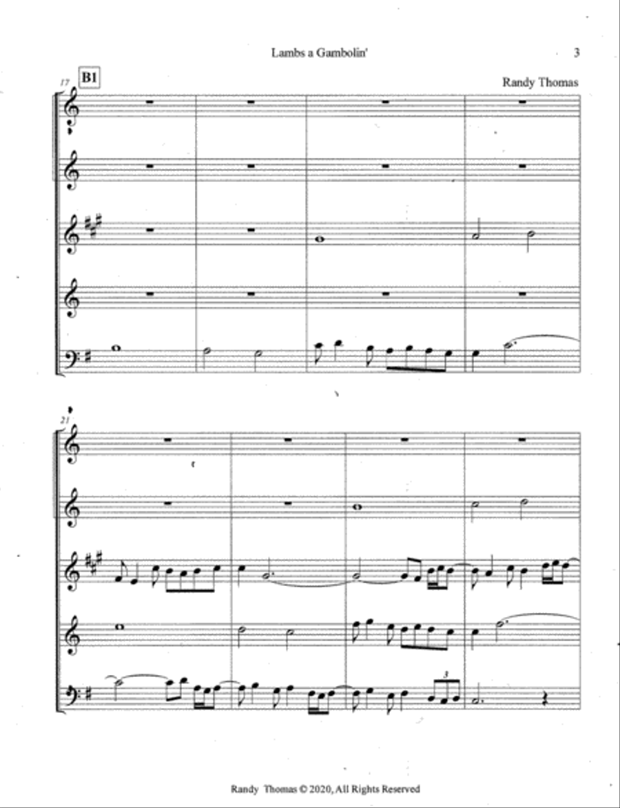 Gamboling Lambs Gamboling Lambs Woodwind Quintet scores gallery preview page 3