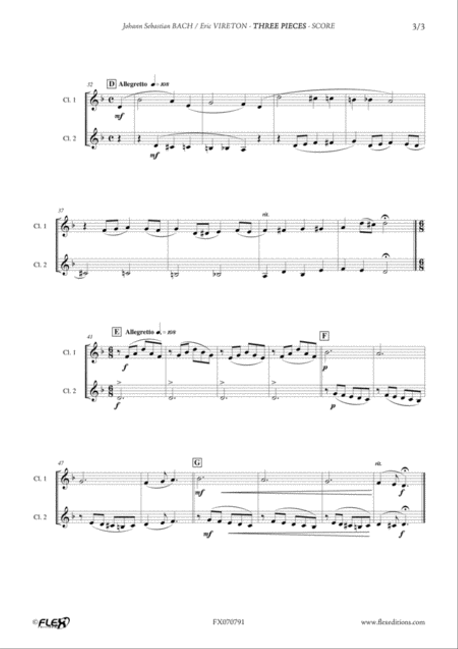 Three Pieces Three Pieces Clarinet Duet scores gallery preview page 3