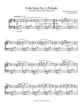 Bach’s Cello Suite No. 1, Prelude (Arranged in 3/4 for Early Piano)