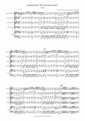 Trepak (Fantasia from Nutcracker) for Recorder Quartet