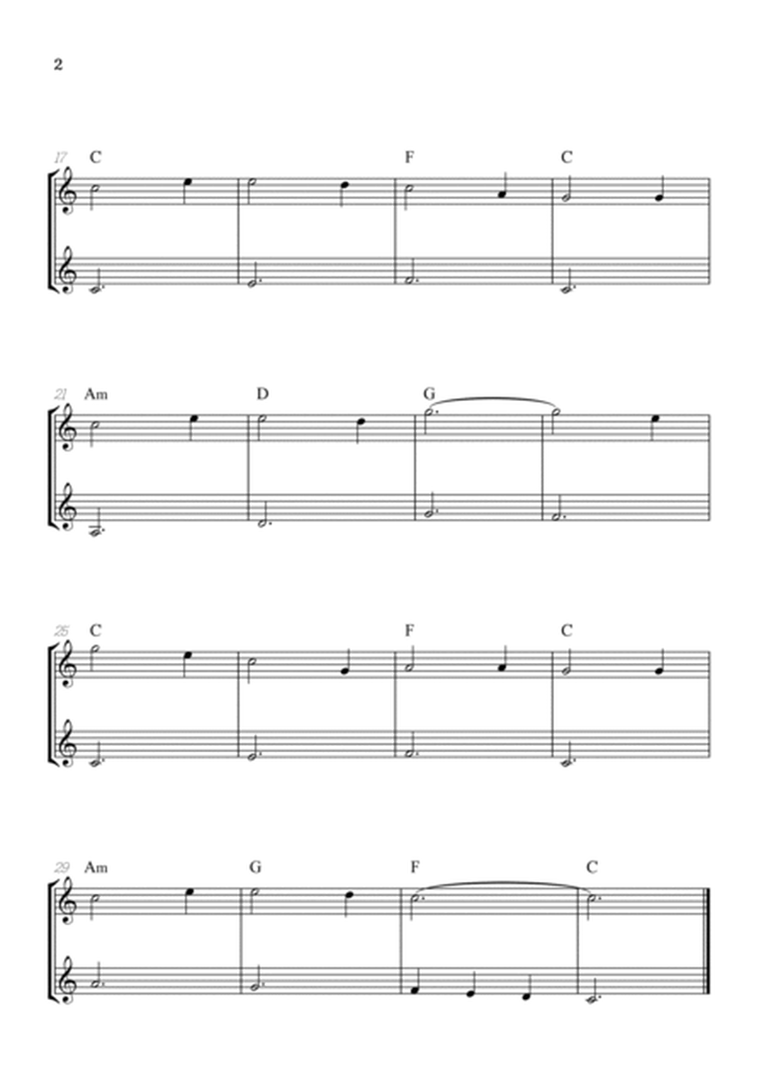 Amazing Grace • super easy violin duet sheet music with chords image number null