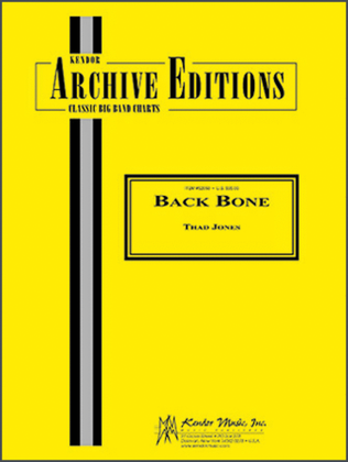 Book cover for Back Bone (Full Score)