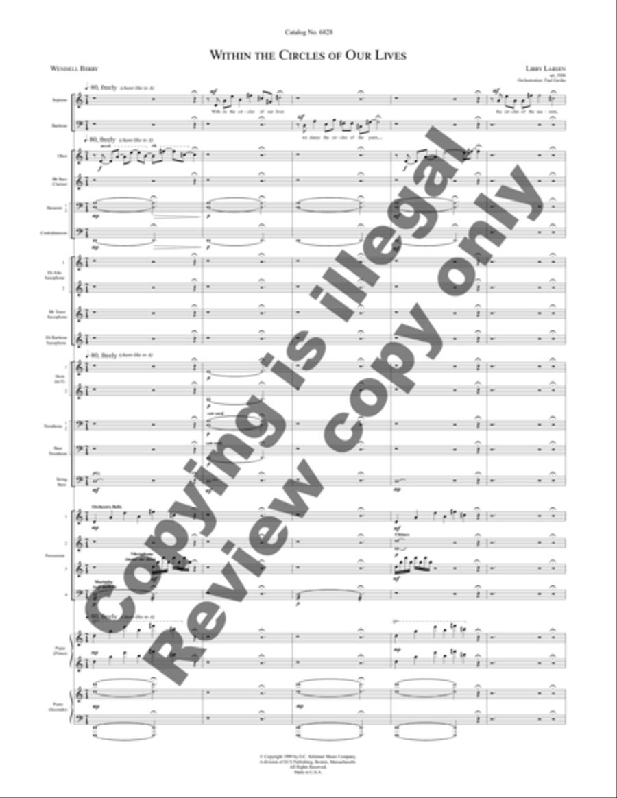 Within the Circles of Our Lives (Full Score) Choir scores gallery preview page 8
