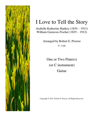 I Love to Tell the Story for 1-2 Flute(s) or C instrument and Guitar