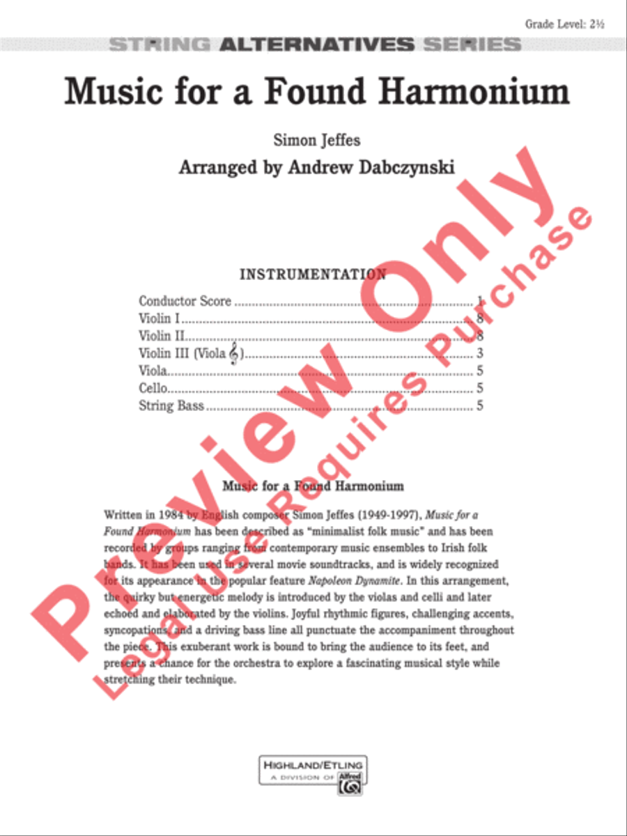Music for a Found Harmonium String Orchestra scores gallery preview page 2