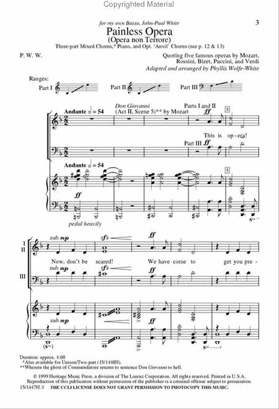 Painless Opera 3-Part scores gallery preview page 2