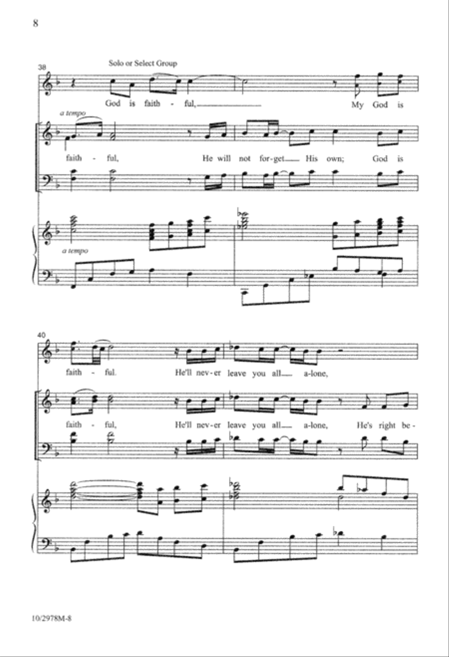God Is Faithful God Is Faithful 4-Part scores gallery preview page 9