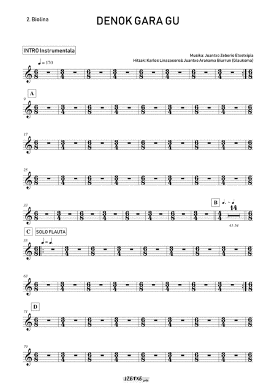 DENOK GARA GU (Parts) Full Orchestra scores gallery preview page 4