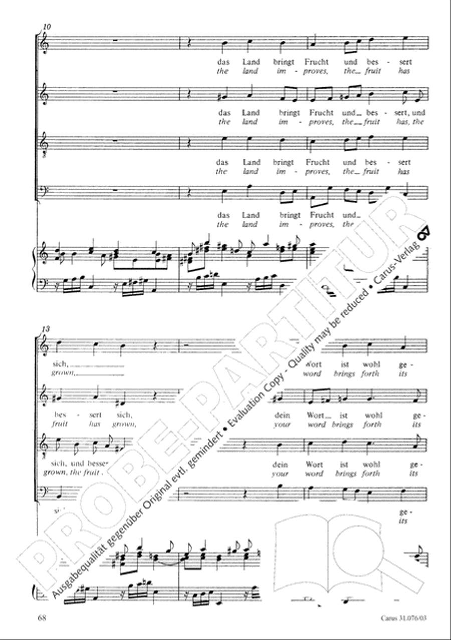 The heavens are telling the Father's glory (Die Himmel erzahlen die Ehre Gottes) 4-Part scores gallery preview page 69