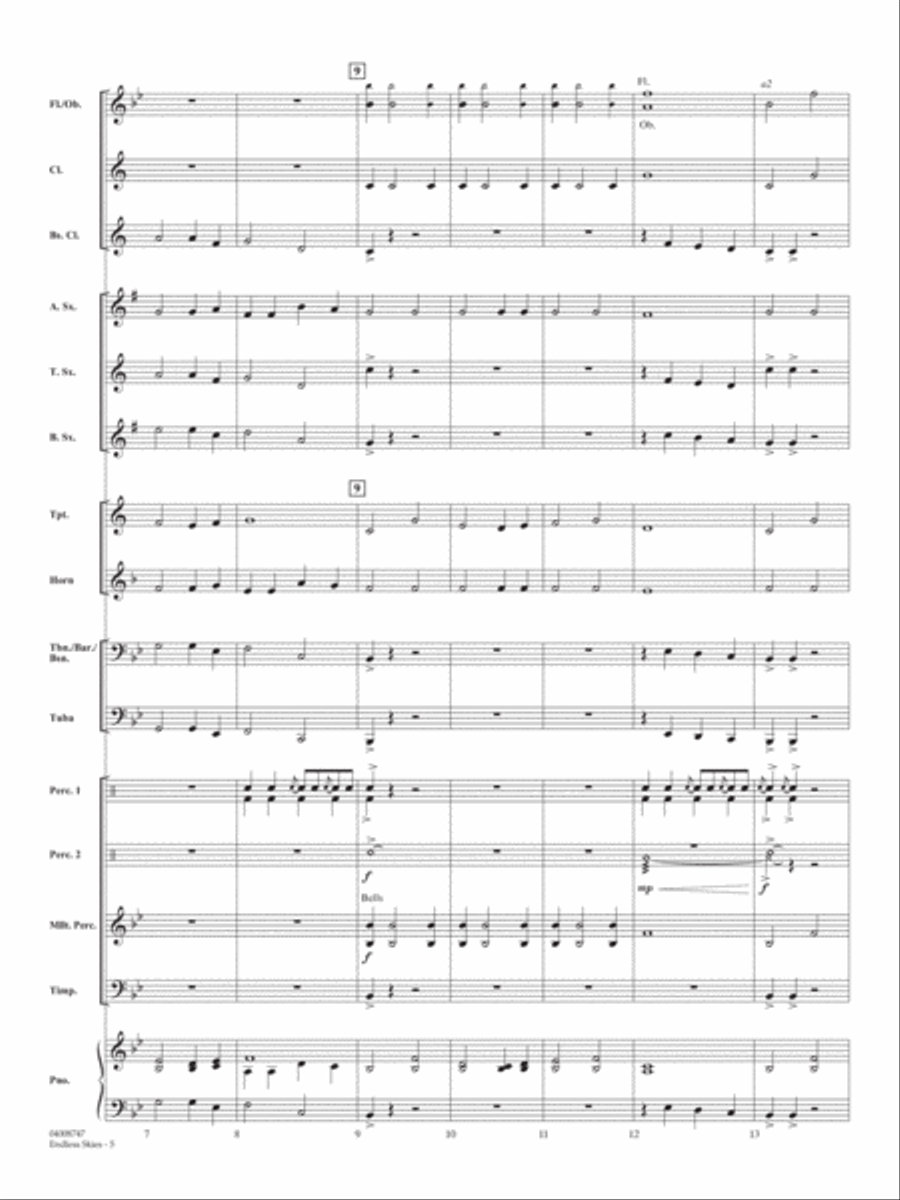 Endless Skies - Conductor Score (Full Score) Concert Band scores gallery preview page 4