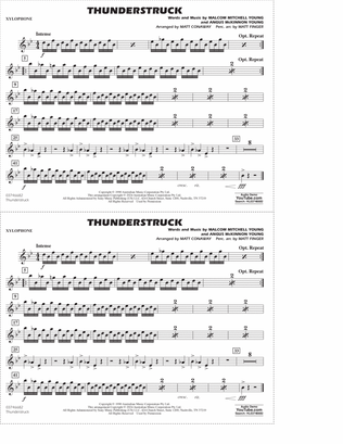Thunderstruck (arr. Matt Conaway) - Xylophone