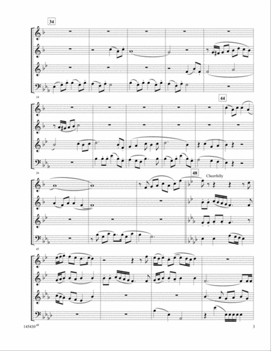 Carols Of Cheer Brass Quartet scores gallery preview page 3