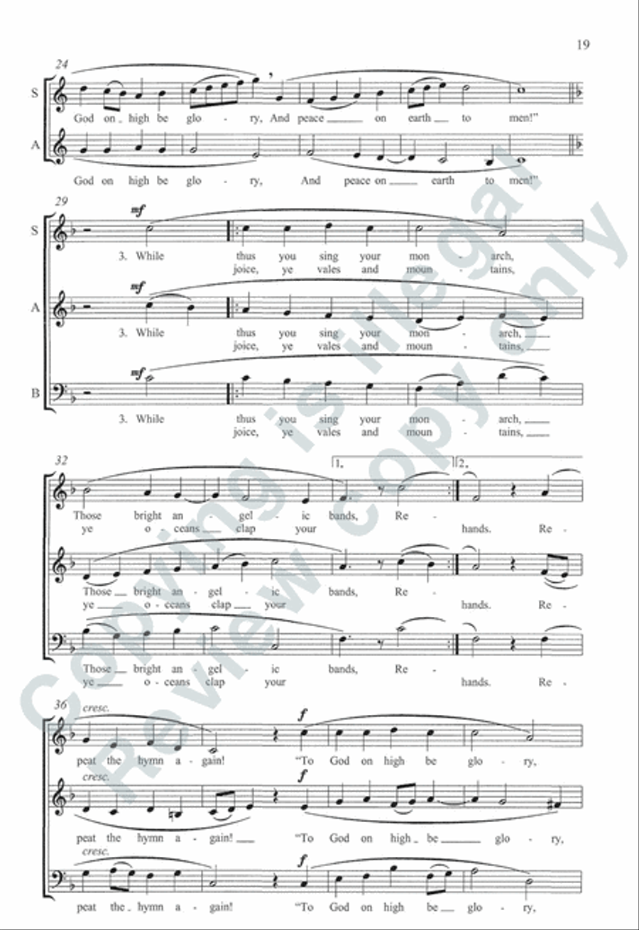 Somerset Anthem Books, Volume IV (Christmastide) 3-Part scores gallery preview page 8