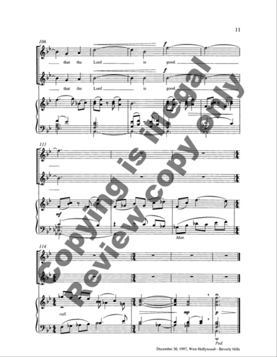 Psalm 34 Psalm 34 3-Part scores gallery preview page 12