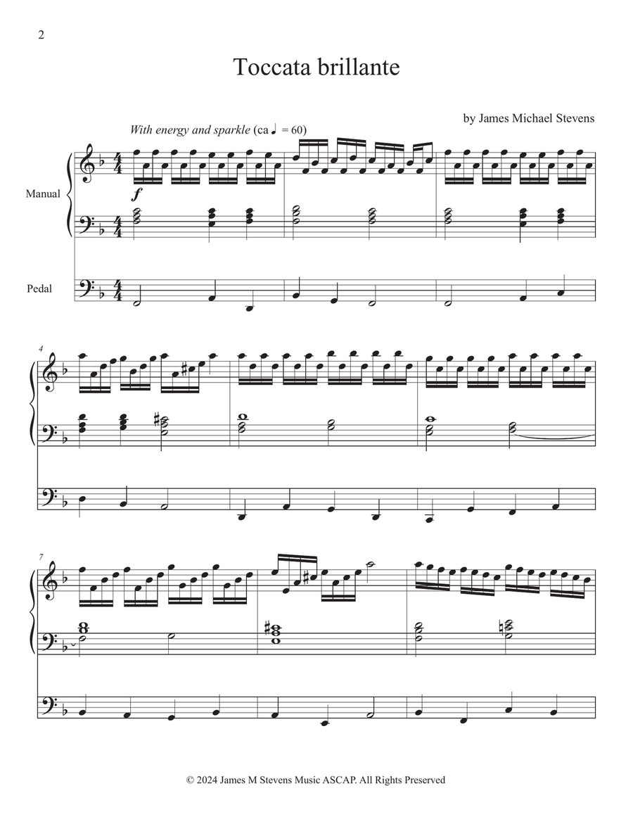Toccata brillante - Organ Solo Organ Solo scores gallery preview page 2