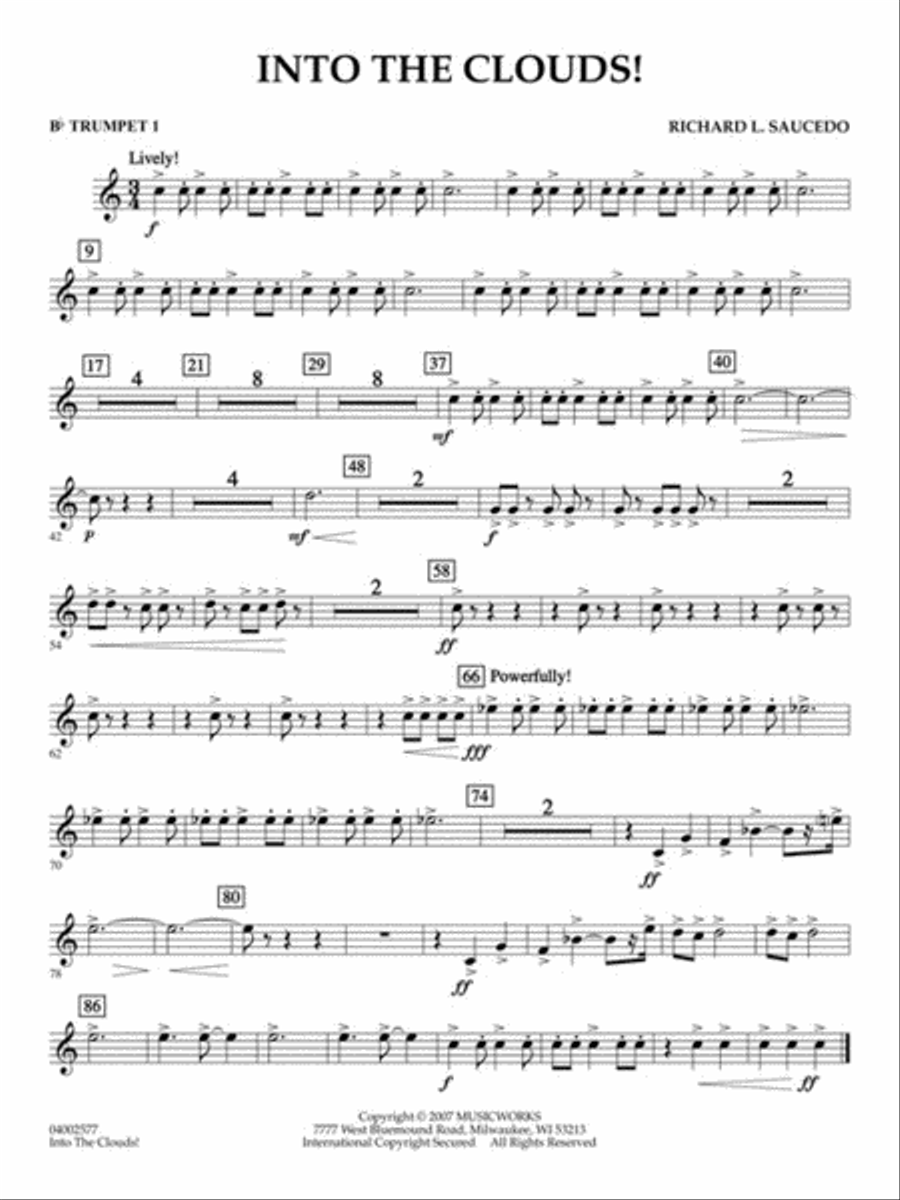 Into the Clouds! Into the Clouds! Concert Band scores gallery preview page 6