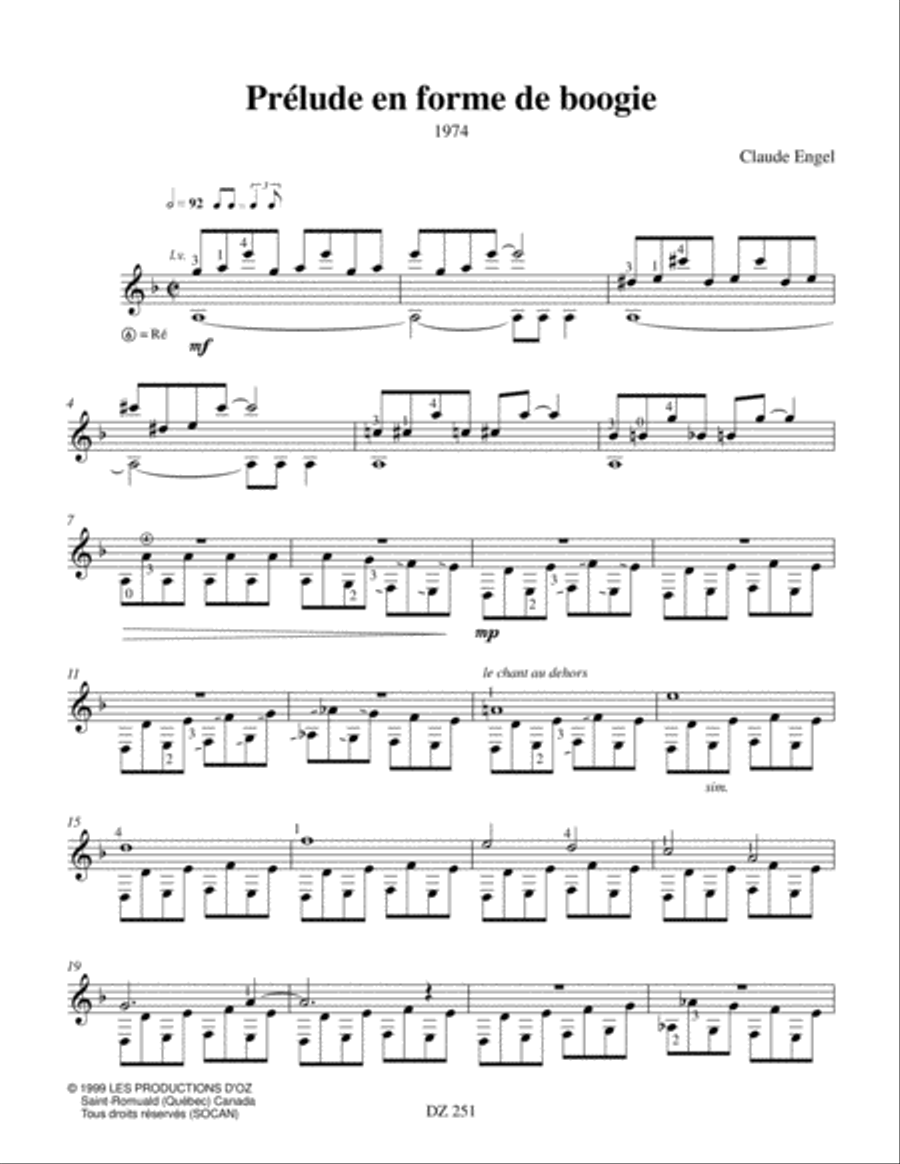 Prélude en forme de boogie, Étude en forme ... Classical Guitar scores gallery preview page 4