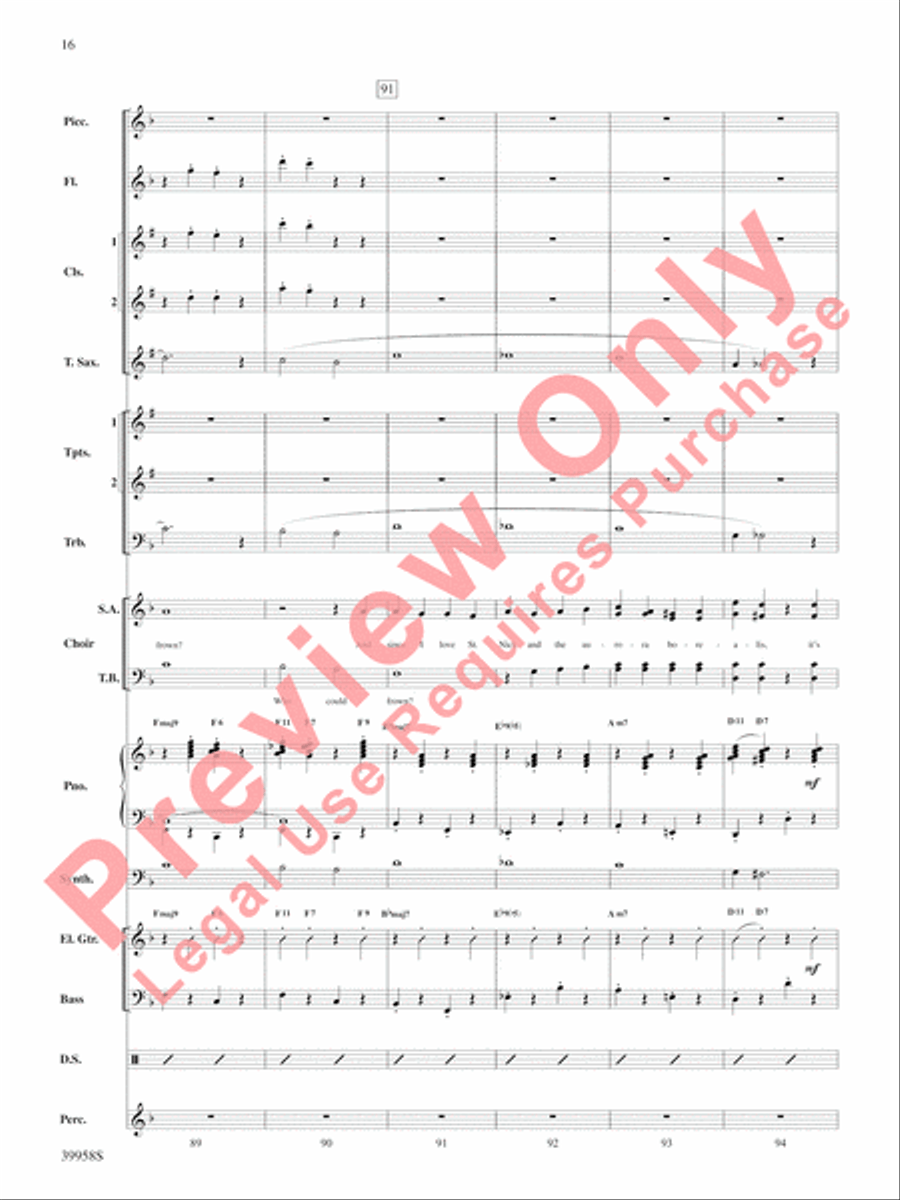 Elf: A Medley from the Broadway Musical Choir scores gallery preview page 17