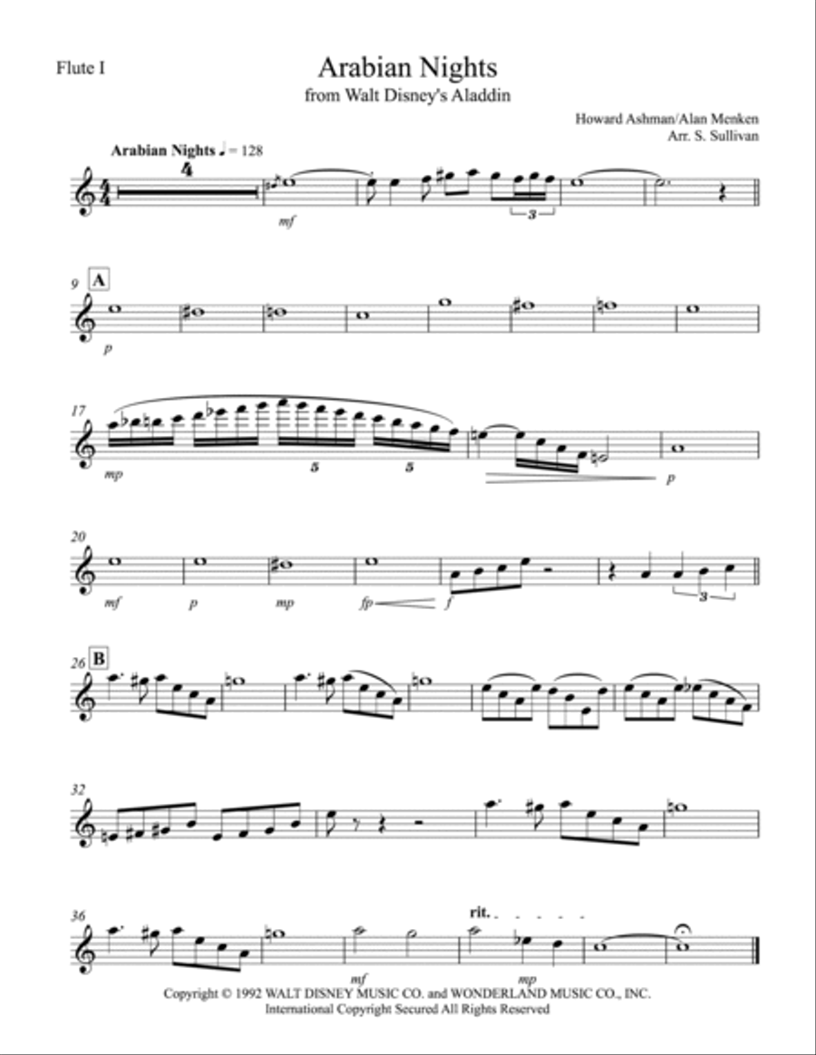 Arabian Nights Flute Quartet scores gallery preview page 3
