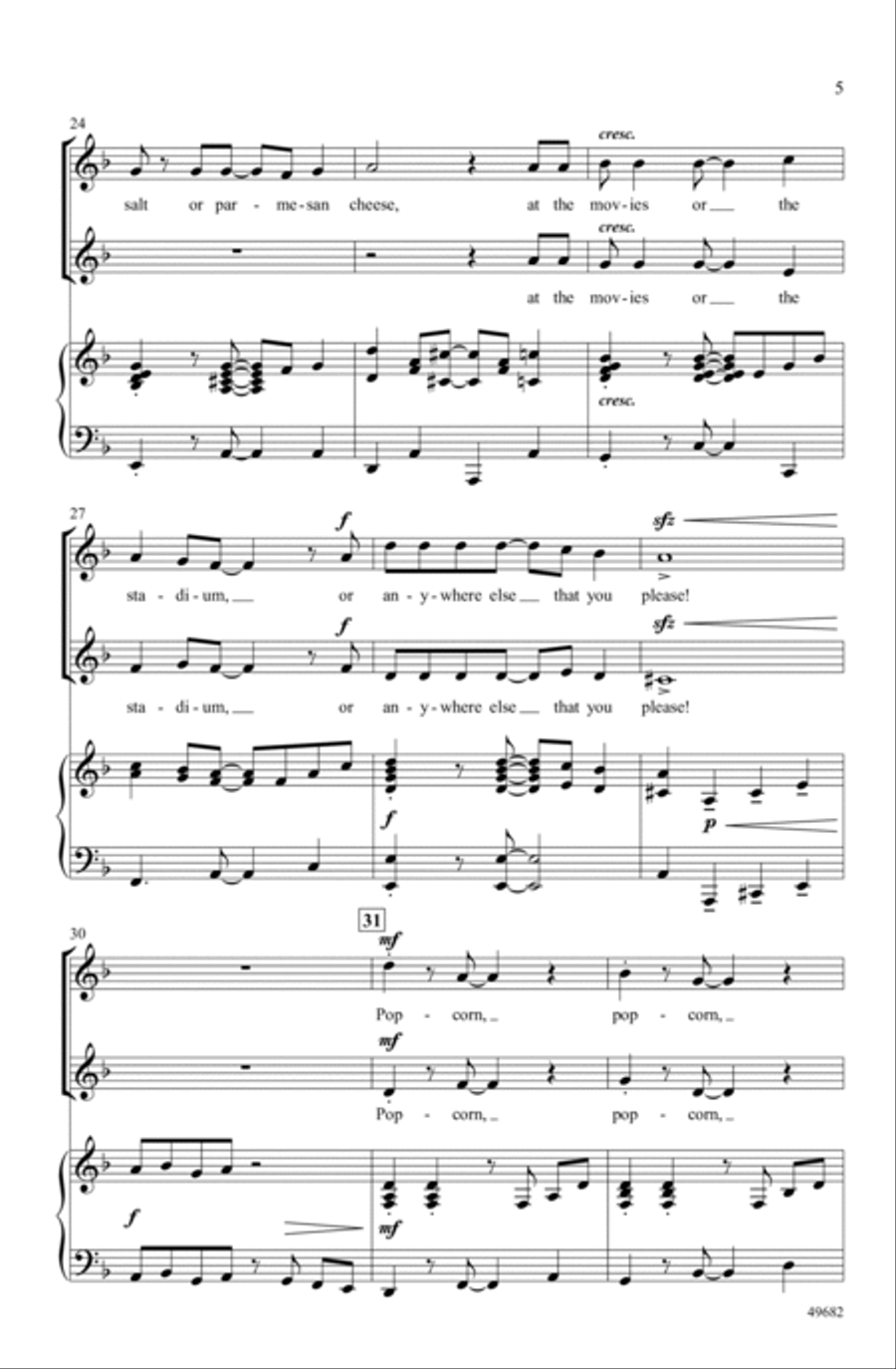 Popcorn Choir scores gallery preview page 4