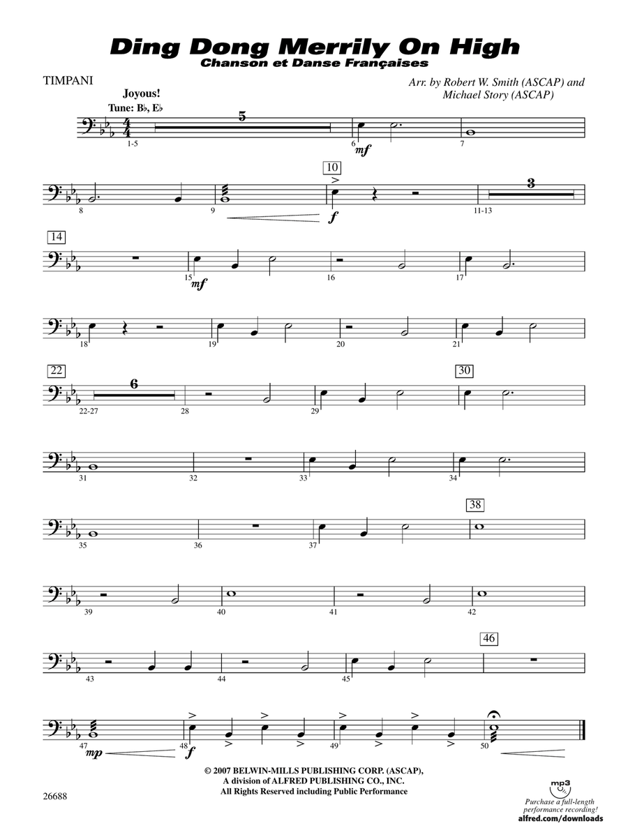 Ding Dong Merrily on High: Timpani