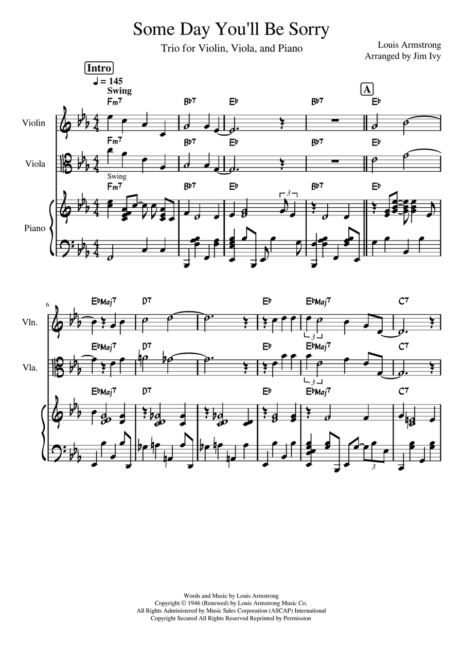 Someday You'll Be Sorry Small Ensemble scores gallery preview page 2