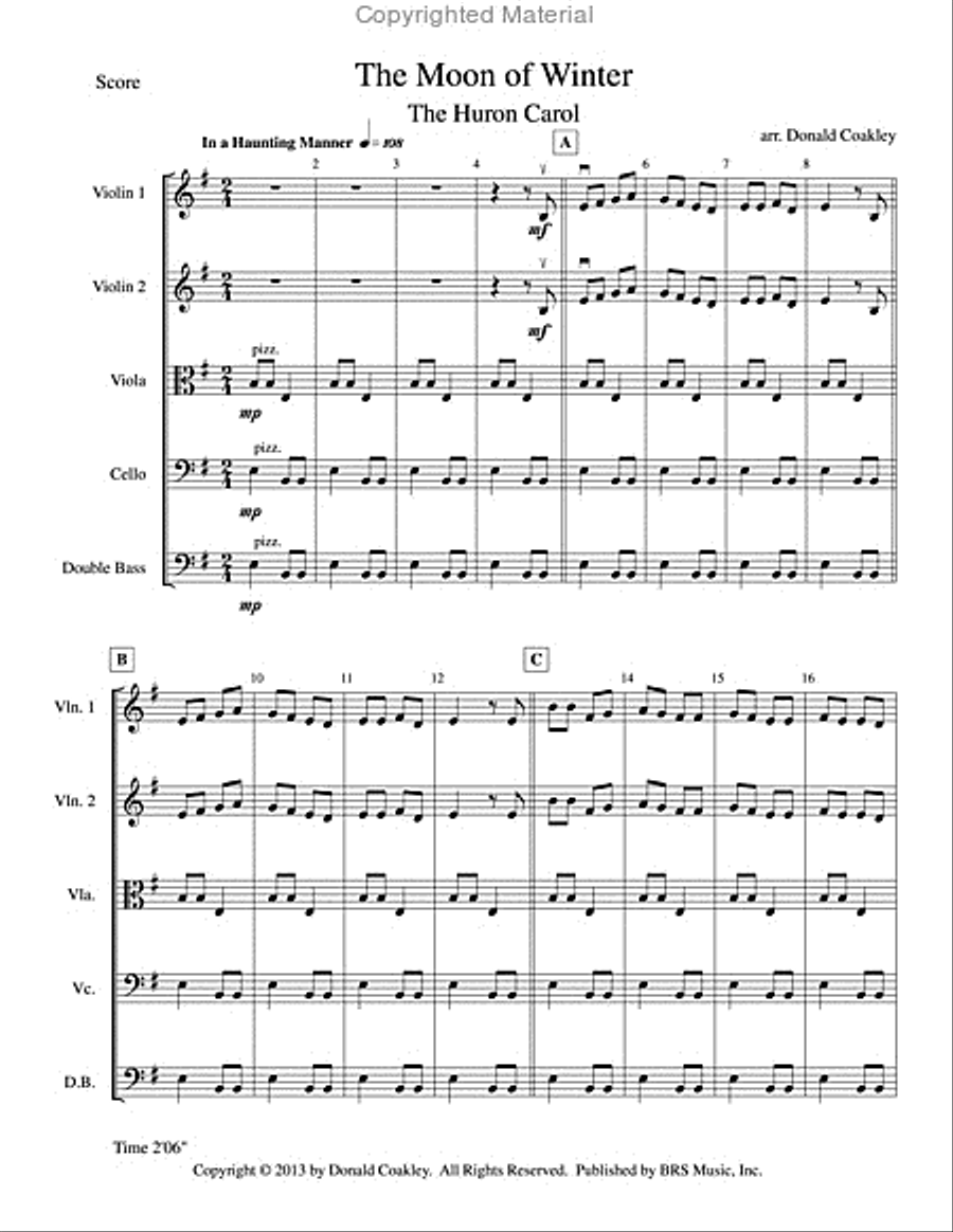 The Moon of Winter The Moon of Winter String Orchestra scores gallery preview page 2