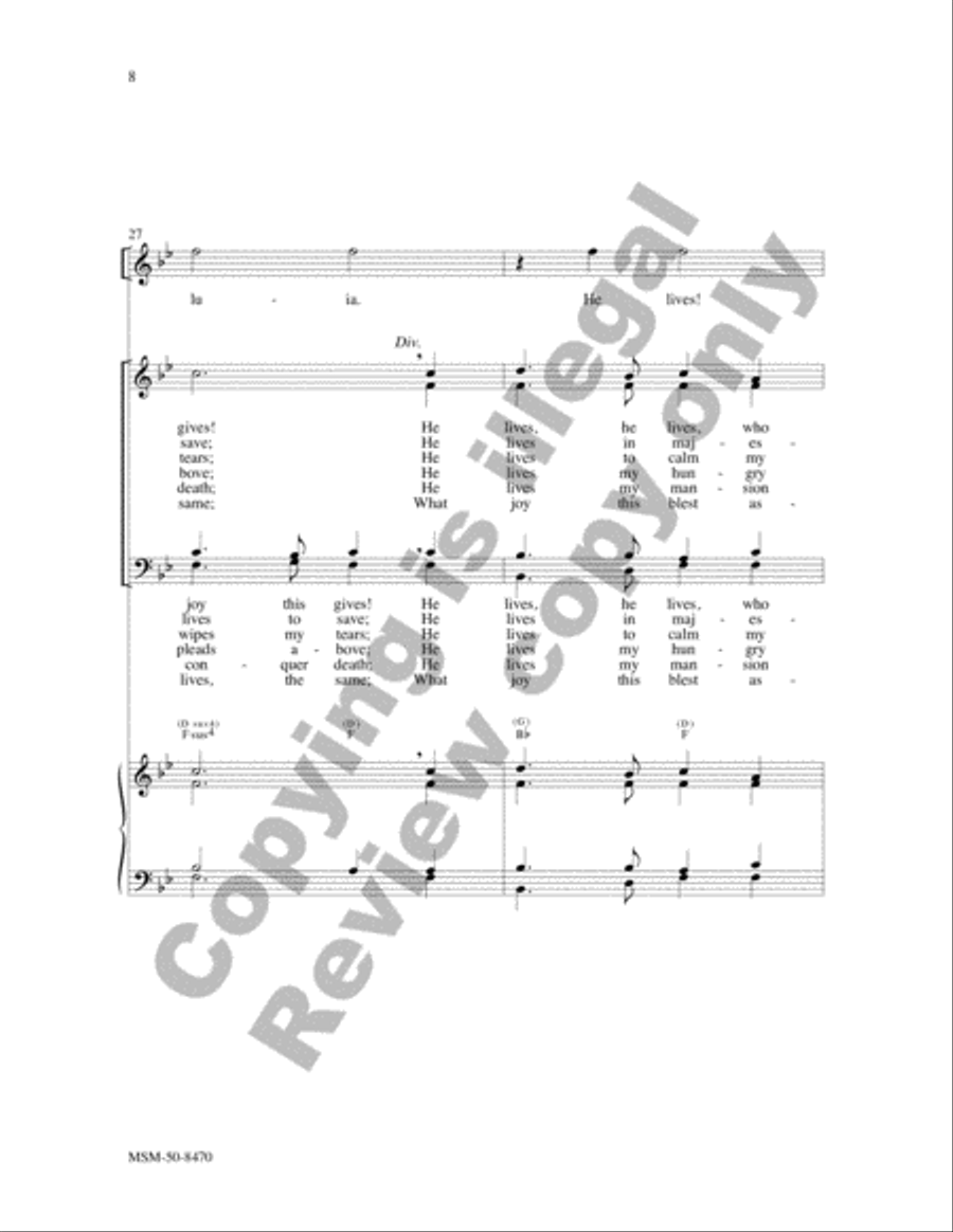 Christ Is Risen, Alleluia 4-Part scores gallery preview page 6