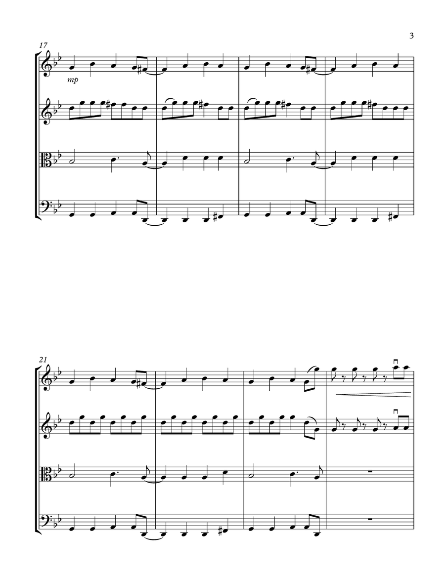 I Like It String Quartet scores gallery preview page 3