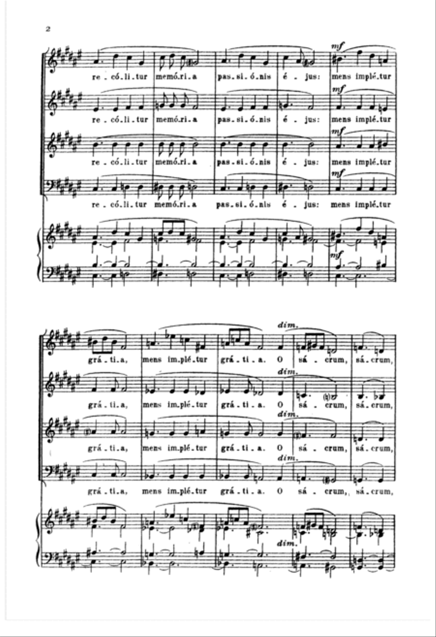 O Sacrum Convivium! 4-Part scores gallery preview page 2