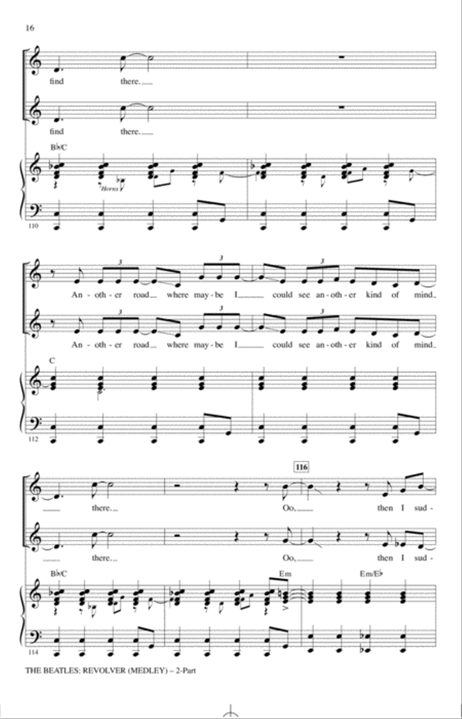 The Beatles: Revolver (Medley) (arr. Alan Billingsley) 2-Part scores gallery preview page 15