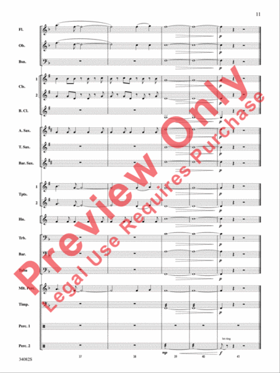Just the Way You Are (Amazing) Concert Band scores gallery preview page 12