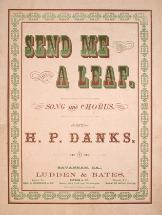 Book cover for Send Me A Leaf. Song and Chorus