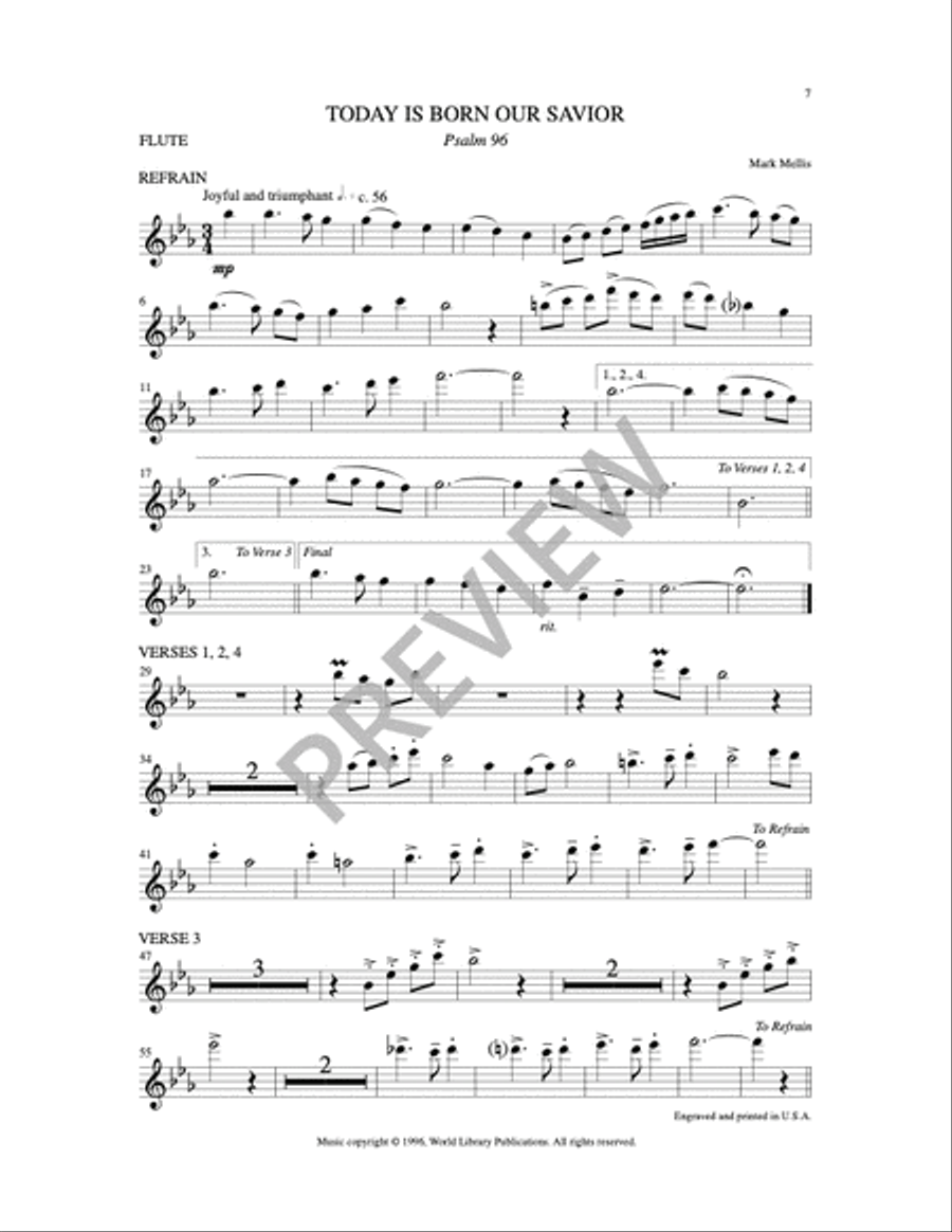 Today is Born Our Savior Choir scores gallery preview page 13