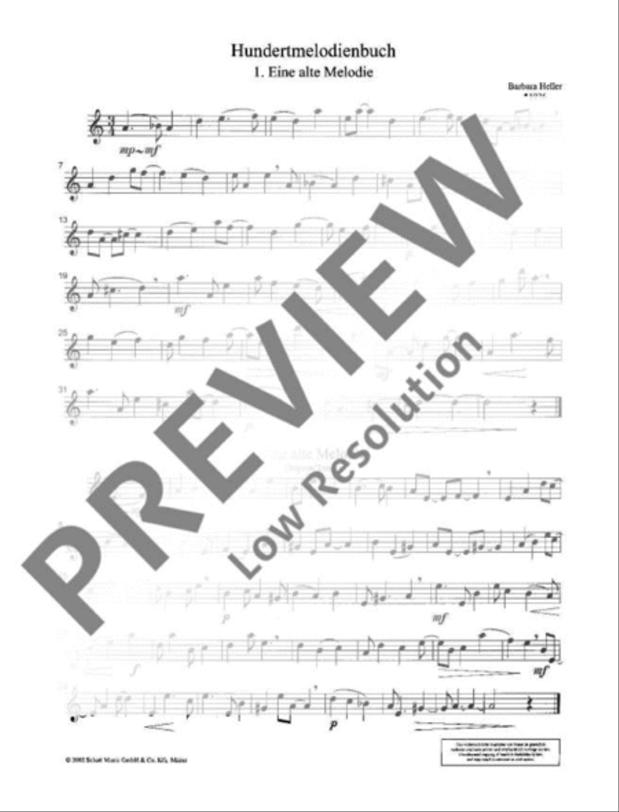 Hundertmelodienbuch Clarinet scores gallery preview page 8