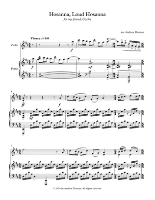 Hosanna Loud Hosanna (ELLACOMBE) - Piano and Violin