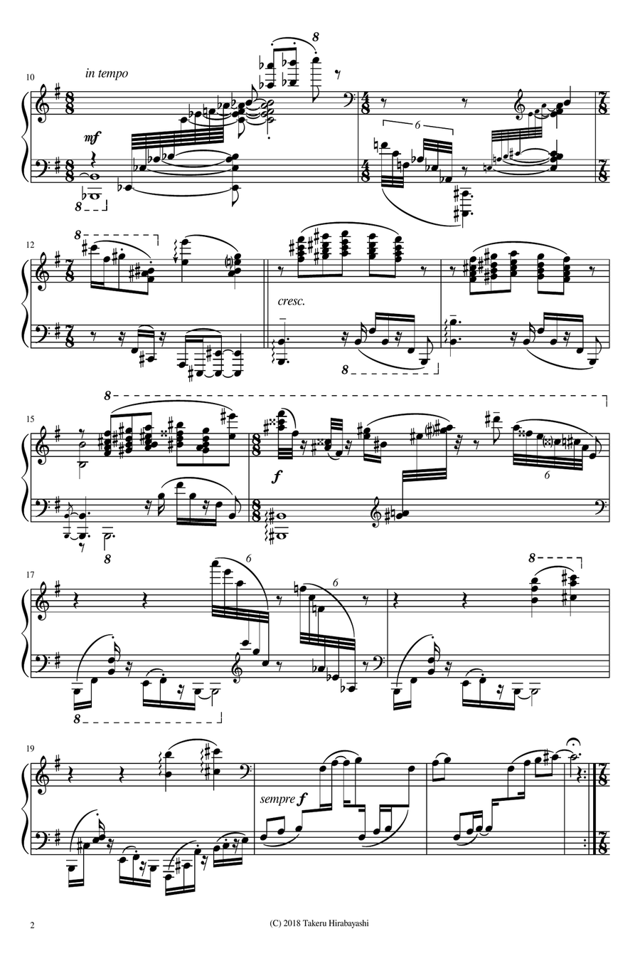 Toccatina in Seven-Eight Toccatina in Seven-Eight Piano Solo scores gallery preview page 2