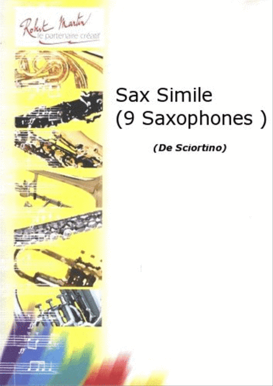Sax simile (9 saxophones) Saxophone Ensemble scores gallery preview page 1