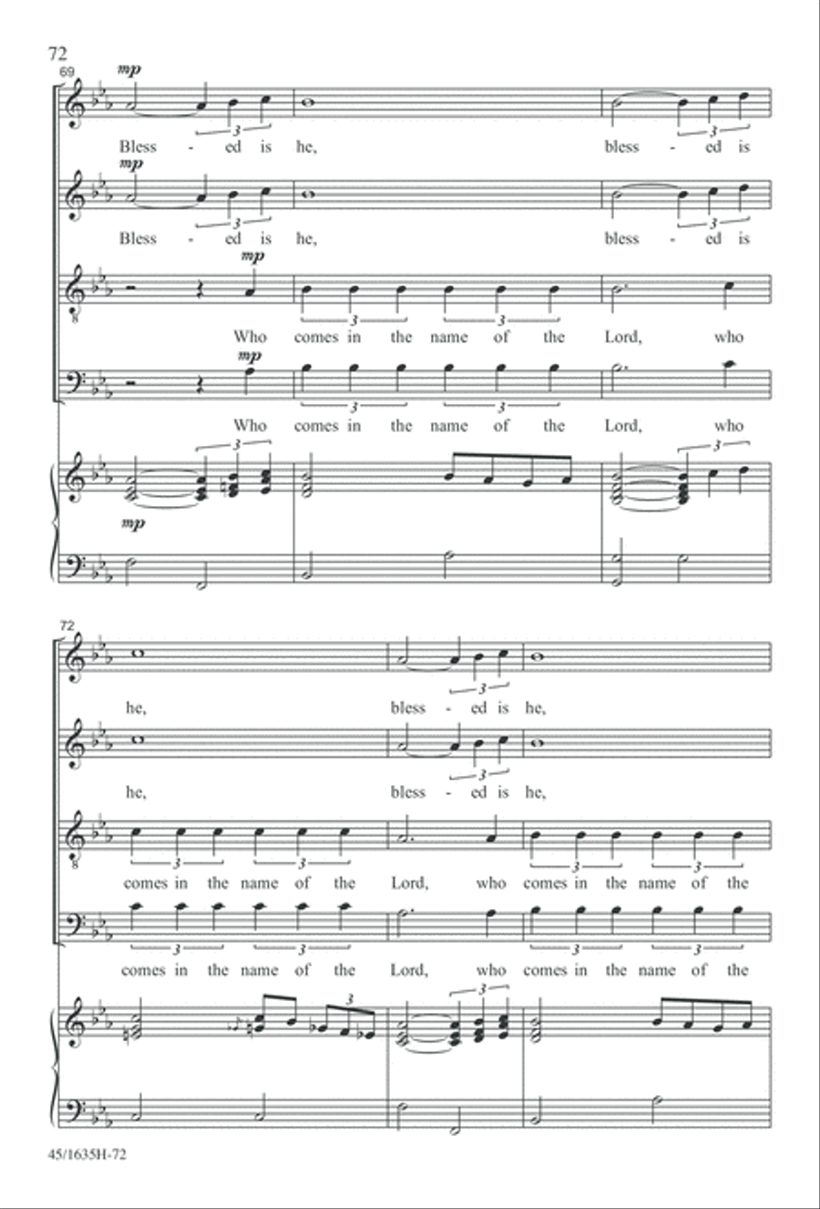 Mass: A Celebration of Love and Joy 4-Part scores gallery preview page 72