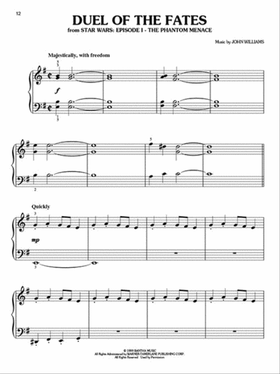 Star Wars Easy Piano scores gallery preview page 5