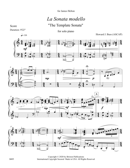 La Sonata modello "The Template Sonata"