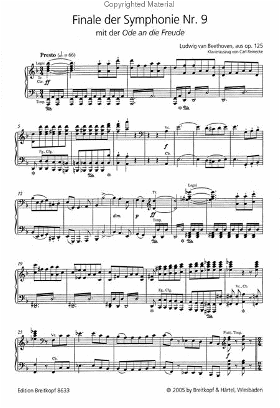 Symphony No. 9 in D minor Op. 125 4-Part scores gallery preview page 2