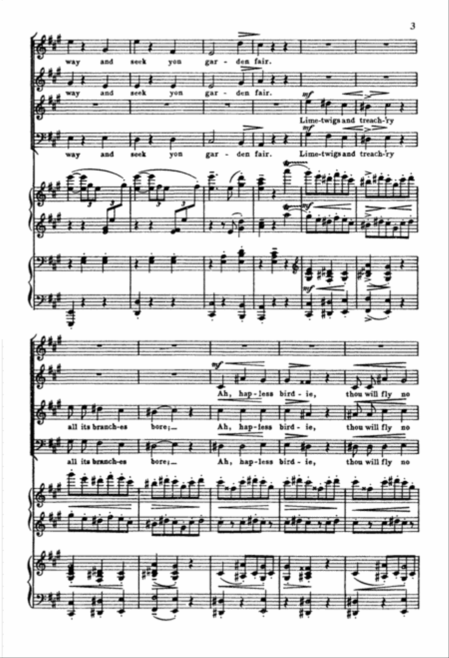 Four Love Song Waltzes, Op.52/6,9,11 & Op.65/8 4-Part scores gallery preview page 4