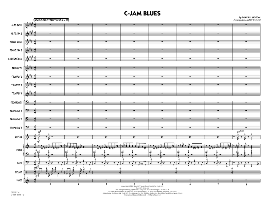 C-Jam Blues (arr. Mark Taylor) - Conductor Score (Full Score) Jazz Ensemble scores gallery preview page 2