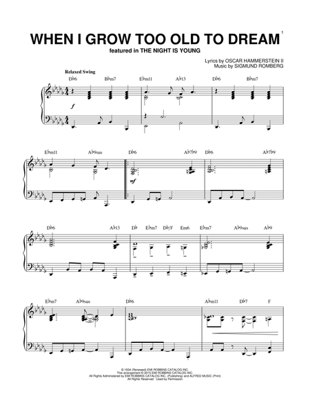 When I Grow Too Old To Dream [Jazz version] (arr. Brent Edstrom)