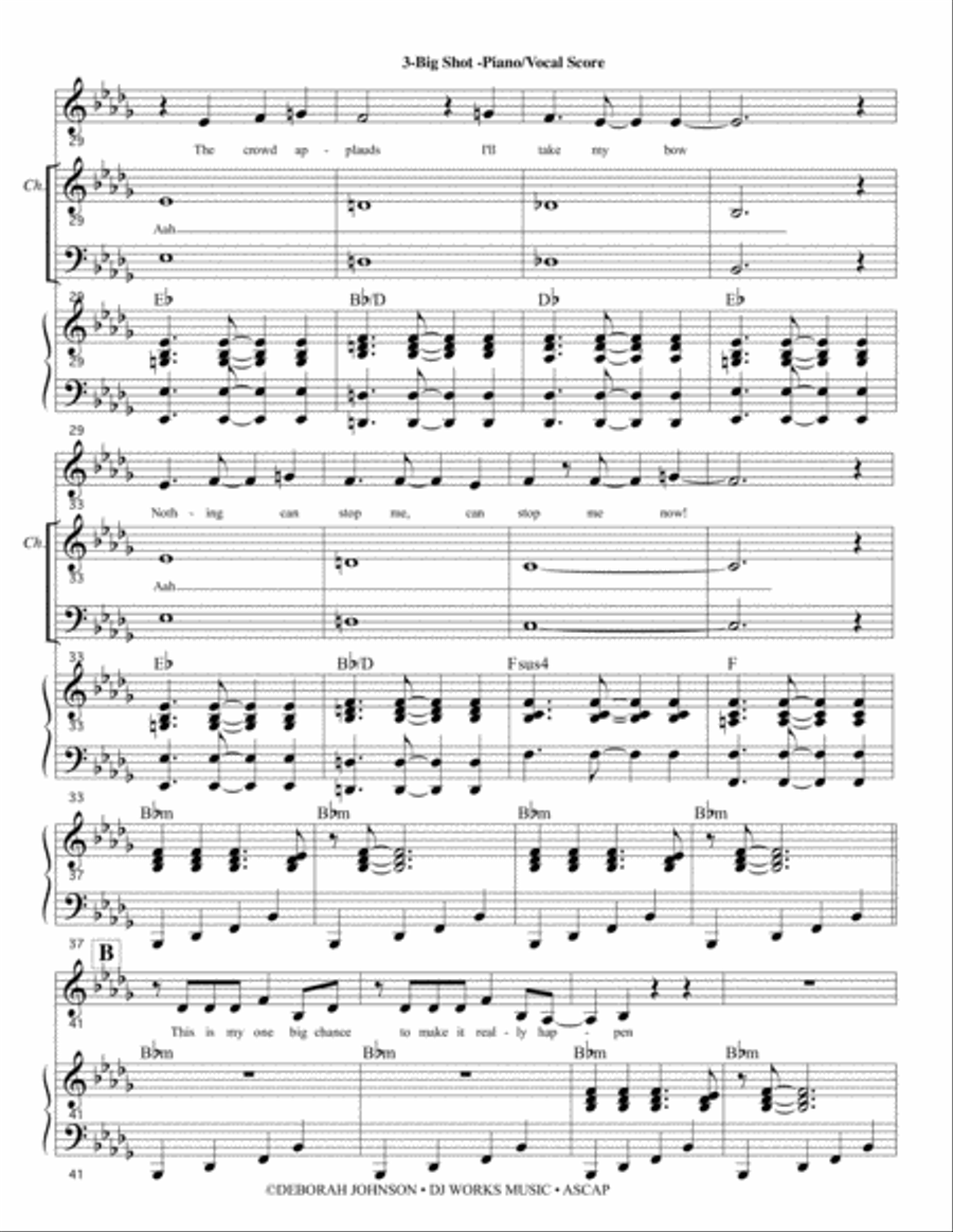 Big Shot - STILTZ the Musical Choir scores gallery preview page 5