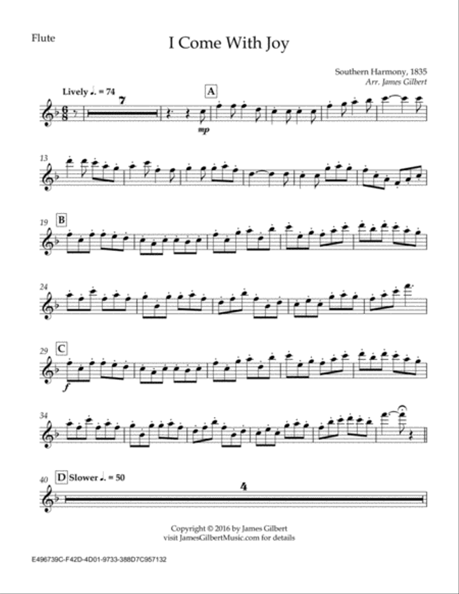 I Come With Joy Concert Band scores gallery preview page 2