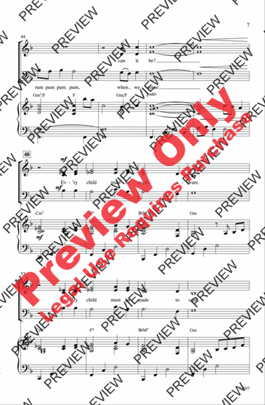 The Little Drummer Boy / Peace on Earth 3-Part scores gallery preview page 7