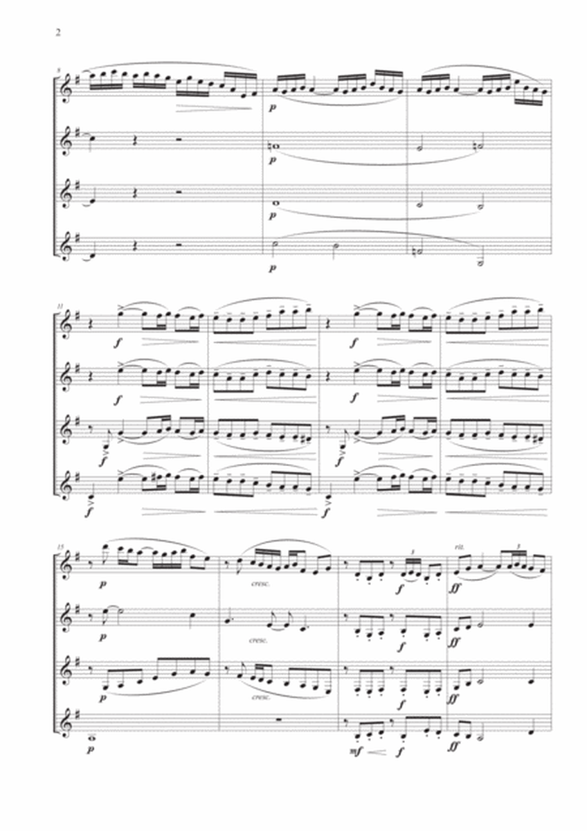 Prelude from "Suite Bergamasque" for Clarinet Quartet image number null